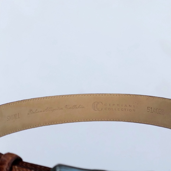Cipriani Collection Brown Italian Alligator Belt S main image 13